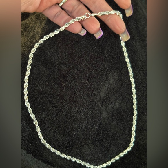 Necklace-20 inch Rope twisted Chain Necklace in sterling silver nwt - Picture 7 of 7